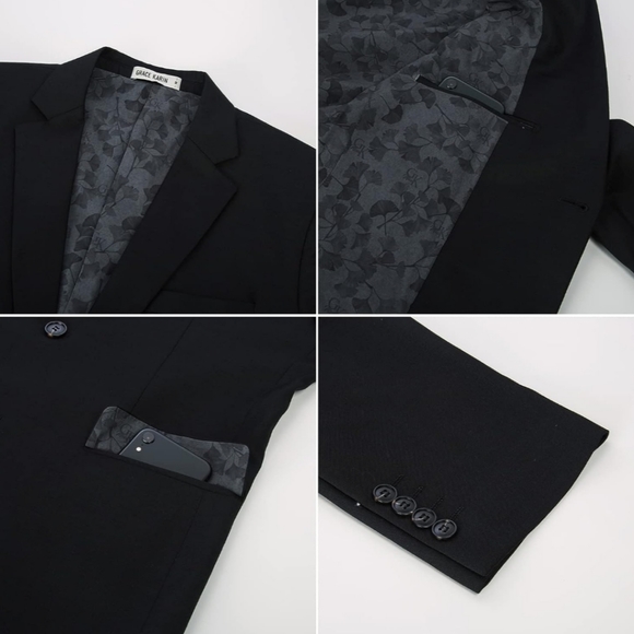 NWT GRACE KARIN Mens Casual Blazer Sport Coat Lightweight 2 Button Business Suit - Picture 4 of 11